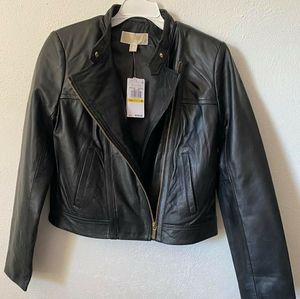 Michael Kors black leather jacket